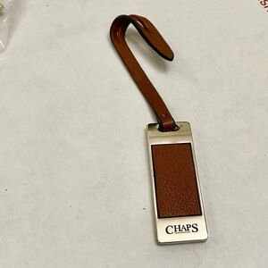Chaps Brown Leather  2-way Handbag Charm-Key Chain